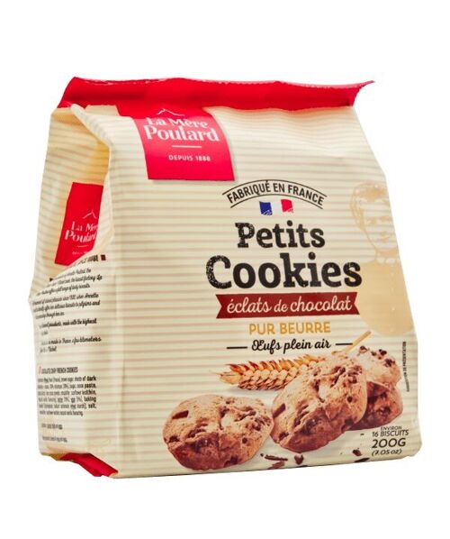 Sachet souple cookies éclats de chocolat 200g