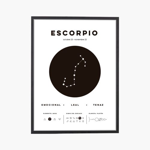 Escorpio Zodiac Sign Art Print