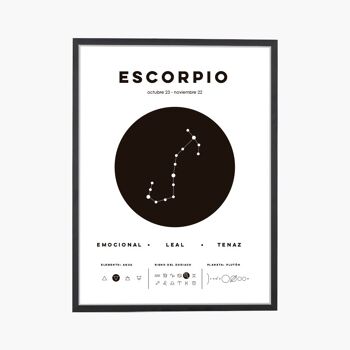 Signe du zodiaque Scorpion Impression artistique