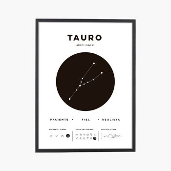 Signe du zodiaque Taureau Impression artistique