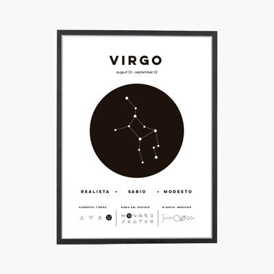 Virgo Zodiac Sign Art Print