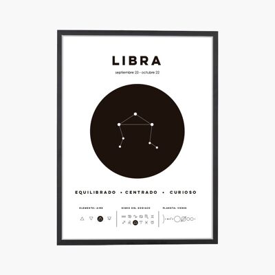 Stampa artistica segno zodiacale Bilancia