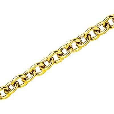 Glamor - round anchor bracelet 20cm stainless steel - gold