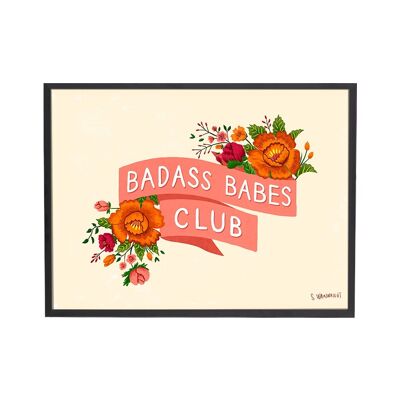 Badass Babes Club Art Print