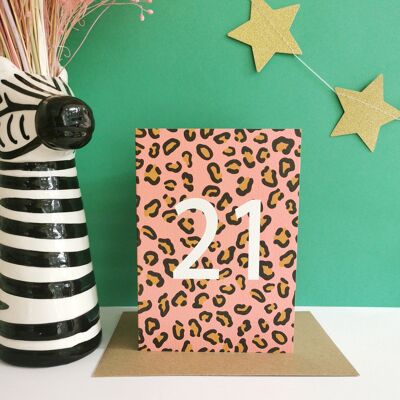 carte-21e-anniversaire-carte-imprime-leopard