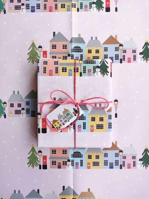 christmas-street-wrapping-paper