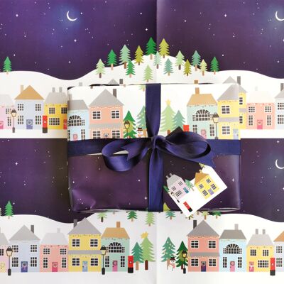 christmas-village-wrapping-paper-luxury-wrapping-paper