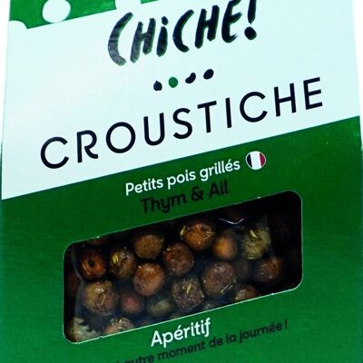 LIQUIDACIÓN CROUSTICHE-ECO - Guisantes asados ​​TOMILLO Y AJO - 90g - SIN GLUTEN