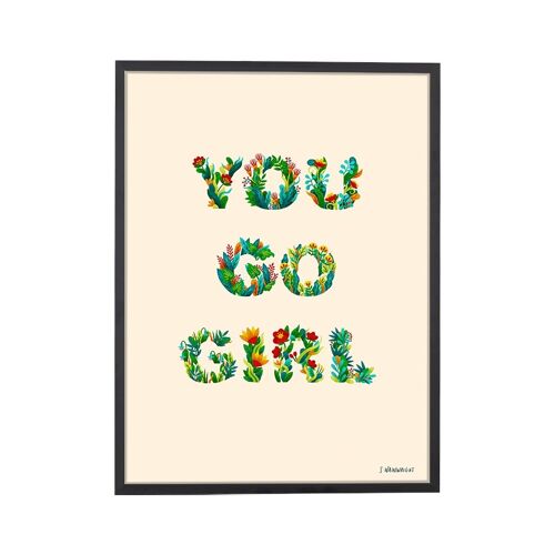 You Go Girl Art Print Cream