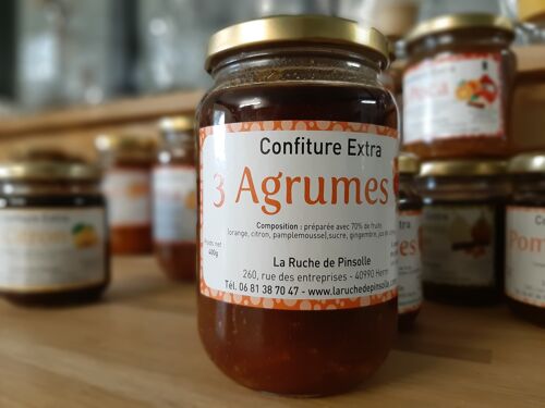 Confiture-3AGRUMES- 400g