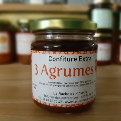 Confiture-3AGRUMES- 200g