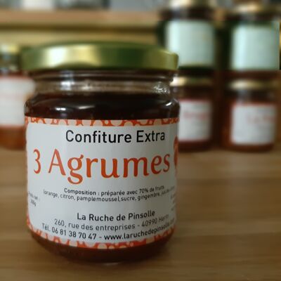 Confiture-3AGRUMES- 200g