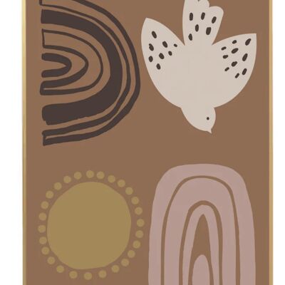 AFFICHE MURALE COUCHER DE SOLEIL/ARC-EN-CIEL 50X70CM