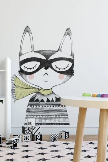 STICKER MURAL CAPITAINE CHAT 2