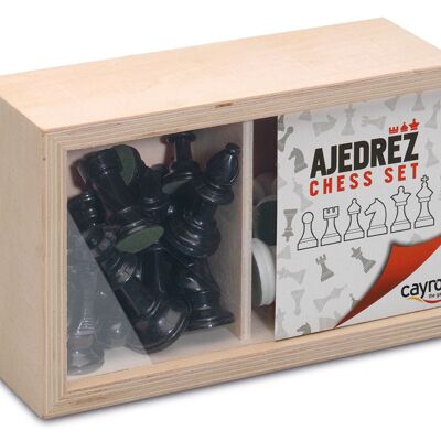 ACC. AJEDREZ Nº3 EN CAJA DE MADERA