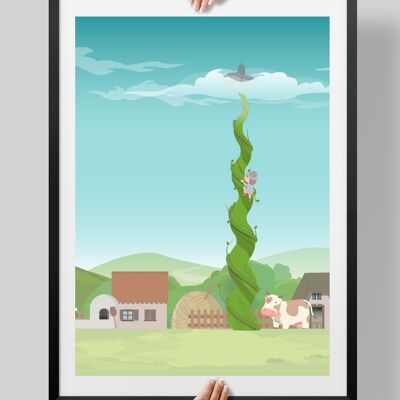 Jack and the Beanstalk, Fairy Tales Poster, Kids Room Print - A3