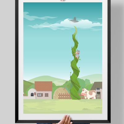 Jack and the Beanstalk, Fairy Tales Poster, Kids Room Print - A2