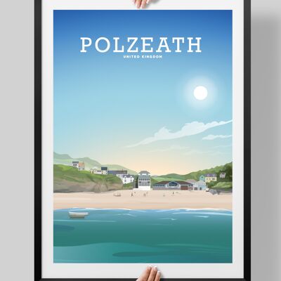 Polzeath Cornwall, Cornwall Surfing Beach, Cornish Poster - A4