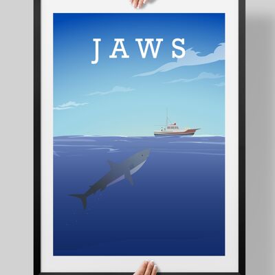 Jaws Movie Poster, Jaws Print - A3