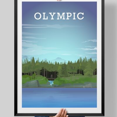 Olympic National Park, US State Parks, Poster Park Art - A3