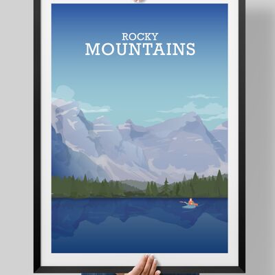 Rocky Mountains, National Park Prints, The Rockies Poster - A2