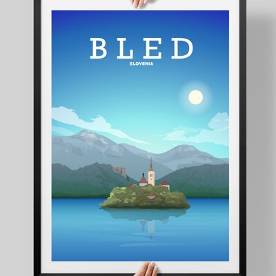Lake Bled Poster, Lake Bled Slovenia Print - A3