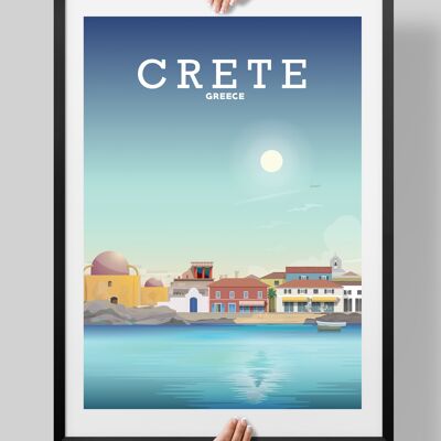 Crete poster, Crete Greece print - A4