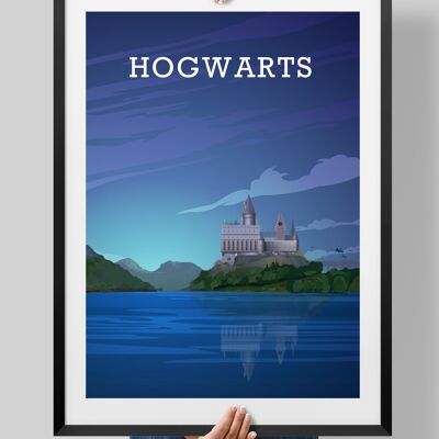 Hogwarts Print, Movie Poster - A4