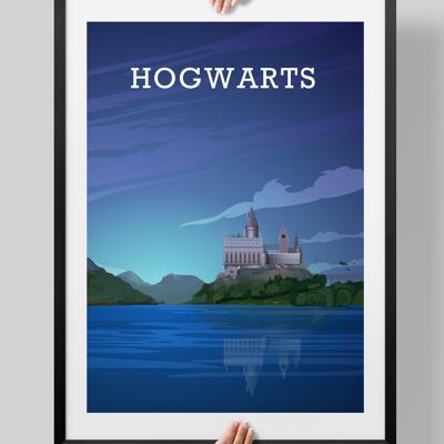 Hogwarts Print, Movie Poster - A3