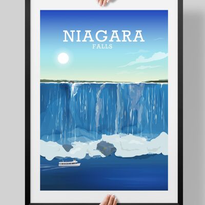 Niagara Falls Poster, Canada Print - A4