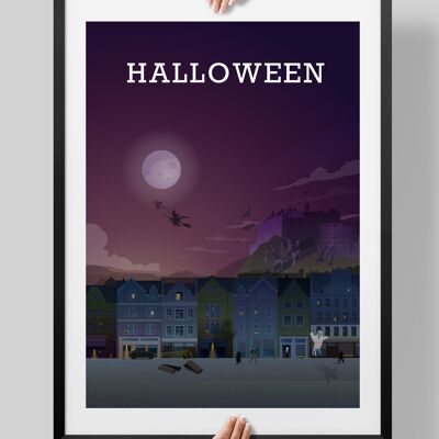Halloween Poster, Edinburgh Print, Edinburgh Art - A4