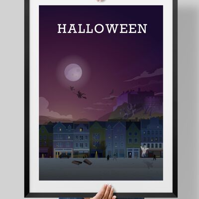 Halloween Poster, Edinburgh Print, Edinburgh Art - A3
