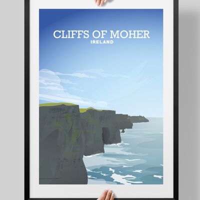 Cliffs Of Moher Print, County Clare Poster Ireland - A4