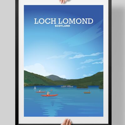 Loch Lomond Poster, Loch Lomond Print - A4