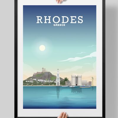 Rhodes Greece, Rhodes Print, Greek Islands Poster - A4