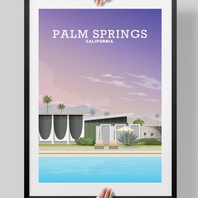 Palm Springs Print, Palm Springs Poster - A4
