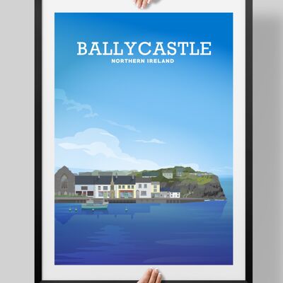 Ballycastle Poster, Ballycastle Art, Northern Irish Poster - A4