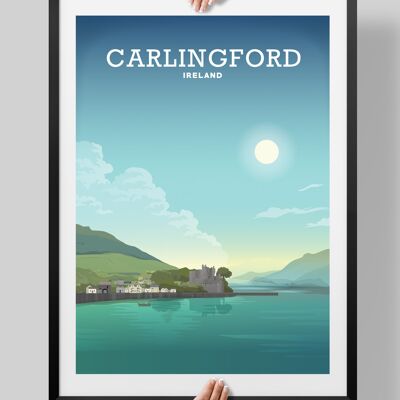 Carlingford Print, County Louth Art, Carlingford Lough Poster - A4