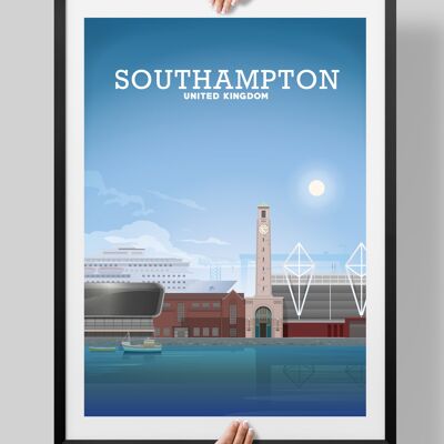 Southampton Print, Hampshire Poster, Southampton Art - A3