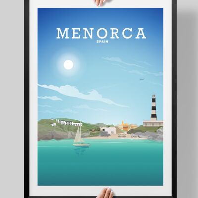 Menorca Print, Balearic Island Poster, Mahon Art - A4