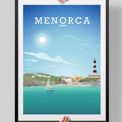 Menorca Print, Balearic Island Poster, Mahon Art - A3