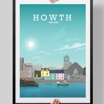 Howth Dublin, Howth Print, Howth Poster, Dublin Art - A4