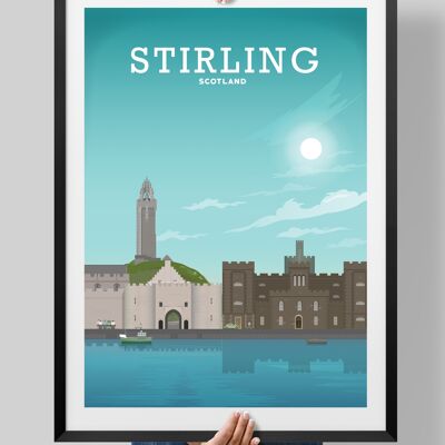 Stirling Scotland, Stirling Poster, Scotland Poster - A3