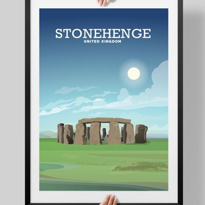 Stonehenge Print, Salisbury Plain, Wiltshire England, Stonehenge Poster - A4