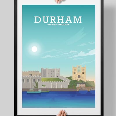 Durham Poster, Durham Print, County Durham - A4