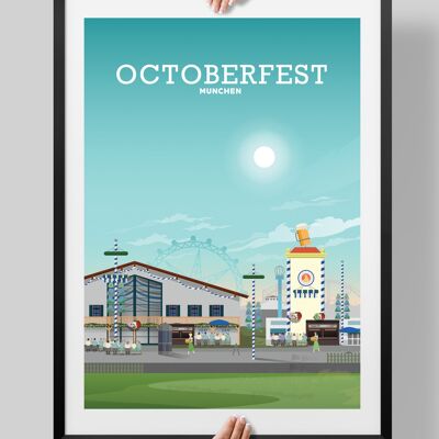 Octoberfest Print, Munich Art, Oktoberfest Poster - A4