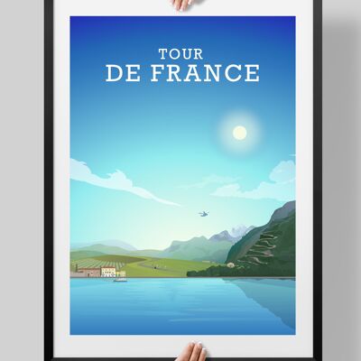Tour De France Print, Tour De France Art, Cycling Poster - A4