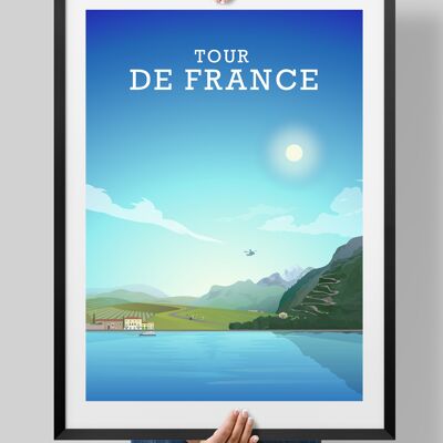 Tour De France Print, Tour De France Art, Cycling Poster - A3
