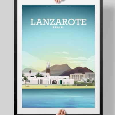 Lanzarote Print, Canary Islands Art, Lanzarote Poster - A4