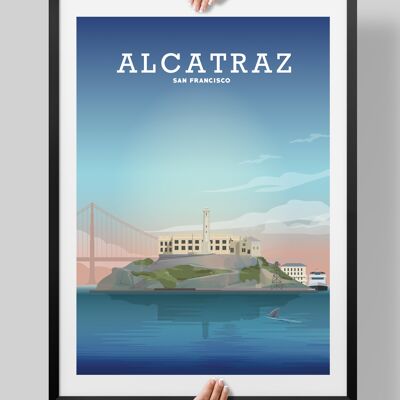 Alcatraz Print, Alcatraz Poster, San Francisco Print - A4